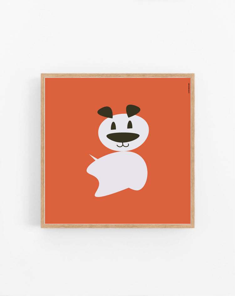 Dog On Orange plakat