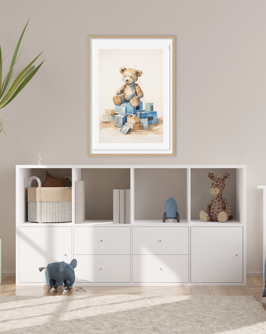 Watercolor Teddy plakat