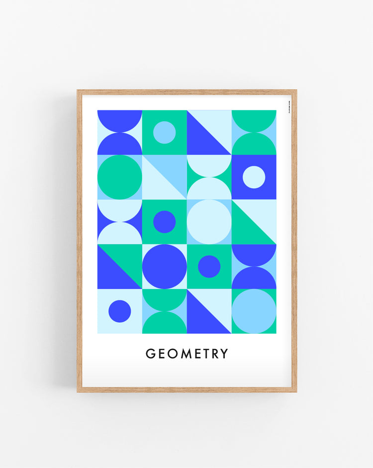 Geometry Blue plakat