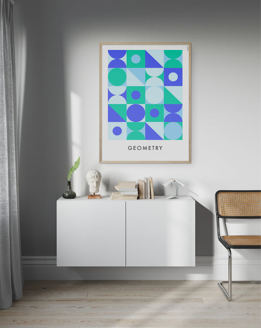 Geometry Blue poster