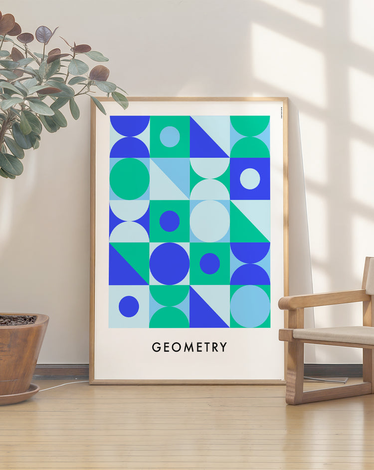 Geometry Blue poster