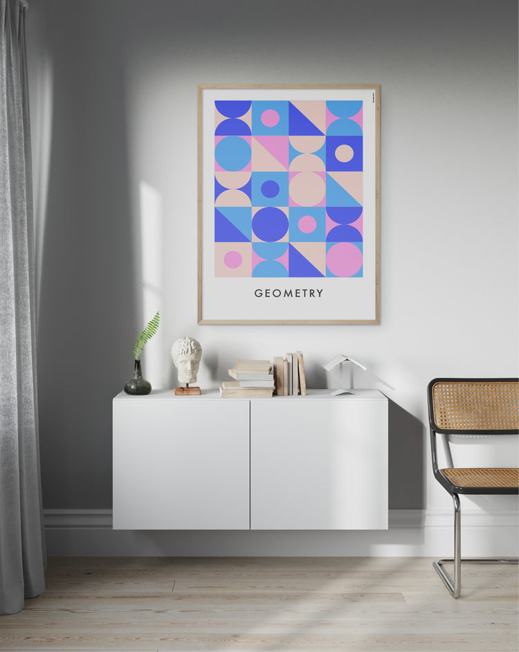 Geometry Pink poster