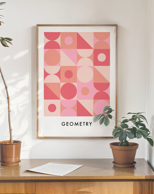 Geometry Red plakat