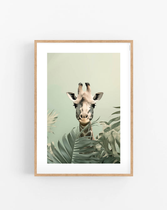 Giraffe in the Green poster