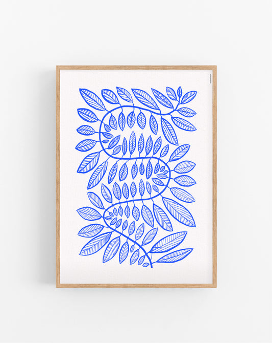 Leafy Blue poster