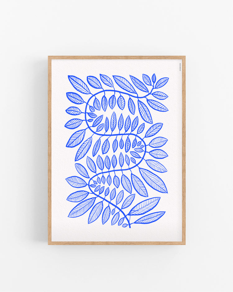 Leafy Blue plakat