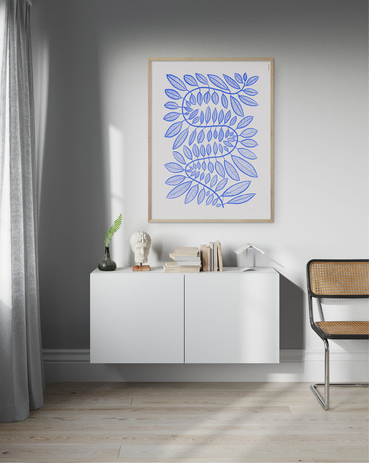 Leafy Blue poster