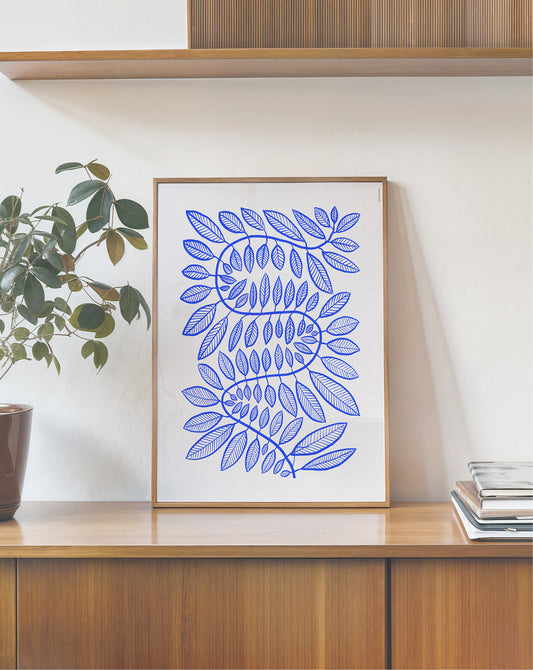 Leafy Blue poster