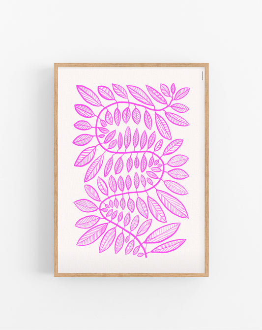 Leafy Pink poster