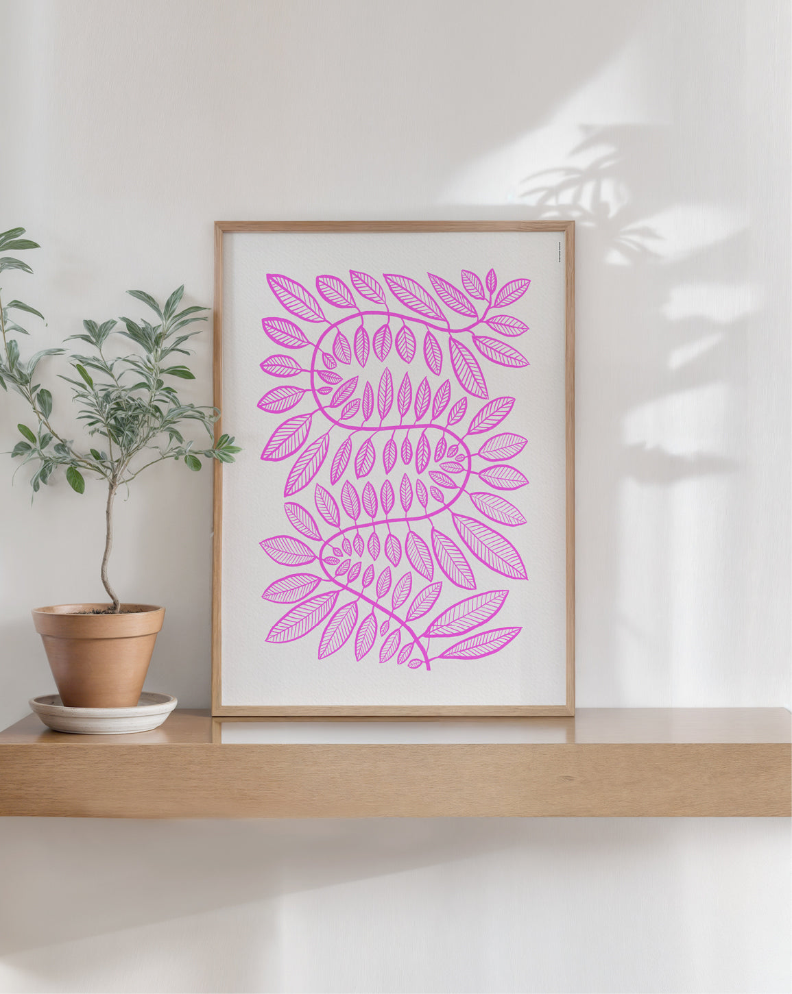 Leafy Pink poster