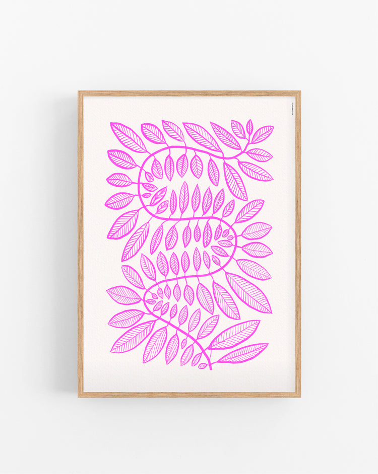 Leafy Pink poster