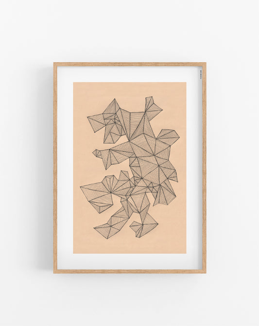 Line triangles plakat