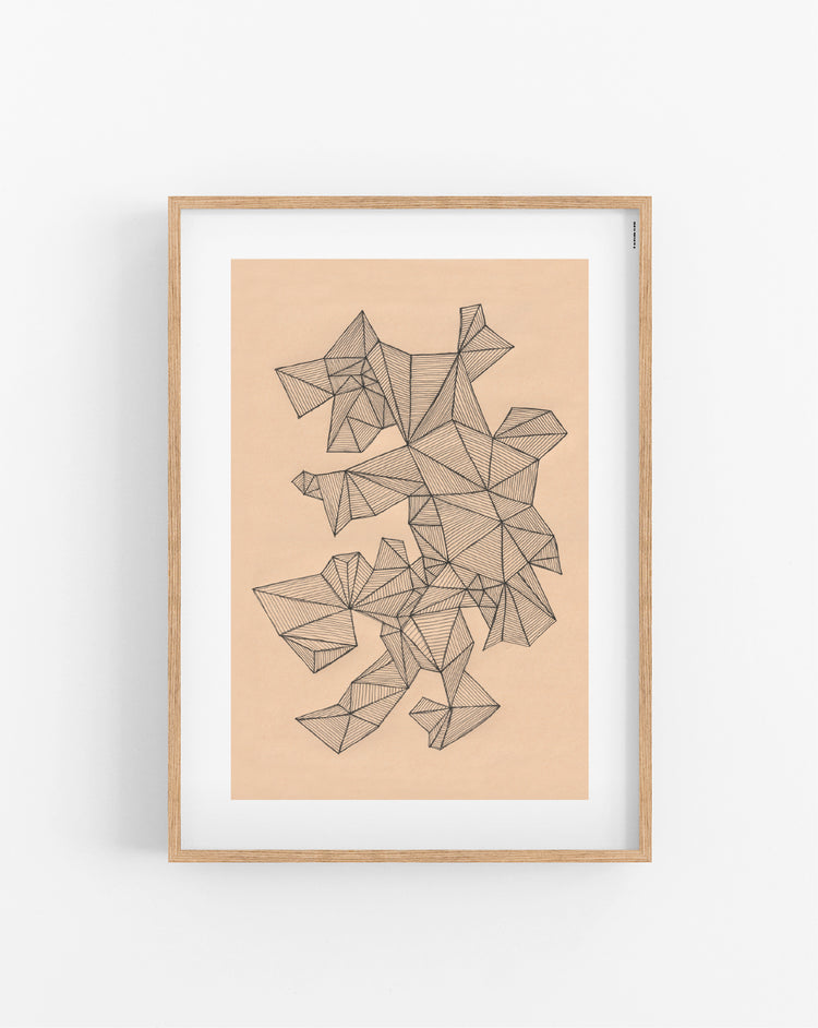 Line triangles plakat