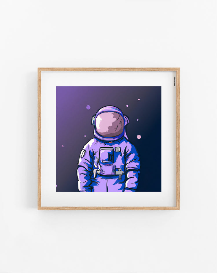 Purple Astronaut poster