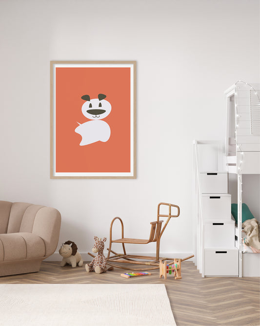Dog On Orange plakat